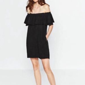 Zara Dress | Black Off the Shoulder | Size M